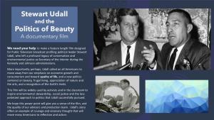 Stewart Udall and the Politics of Beauty—A Film
