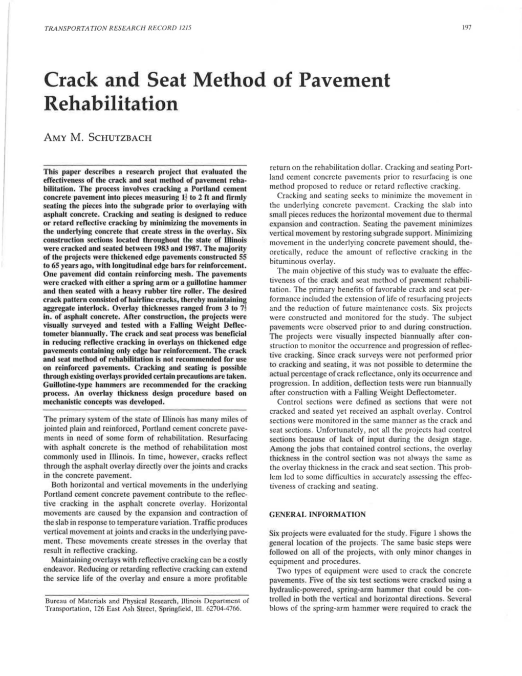 Crack and Seat Method of Pavement Rehabilitation