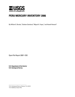 Peru Mercury Inventory 2006