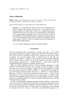 Galaxy Alignments