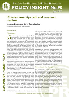 Greece's Sovereign Debt and Economic Realism