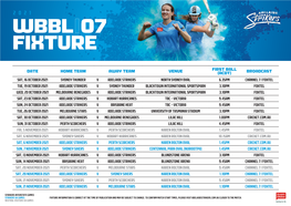 Wbbl||07 Fixture