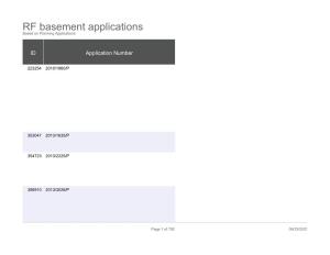 RF Basement Applications Based on Planning Applications