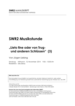 SWR2 Musikstunde