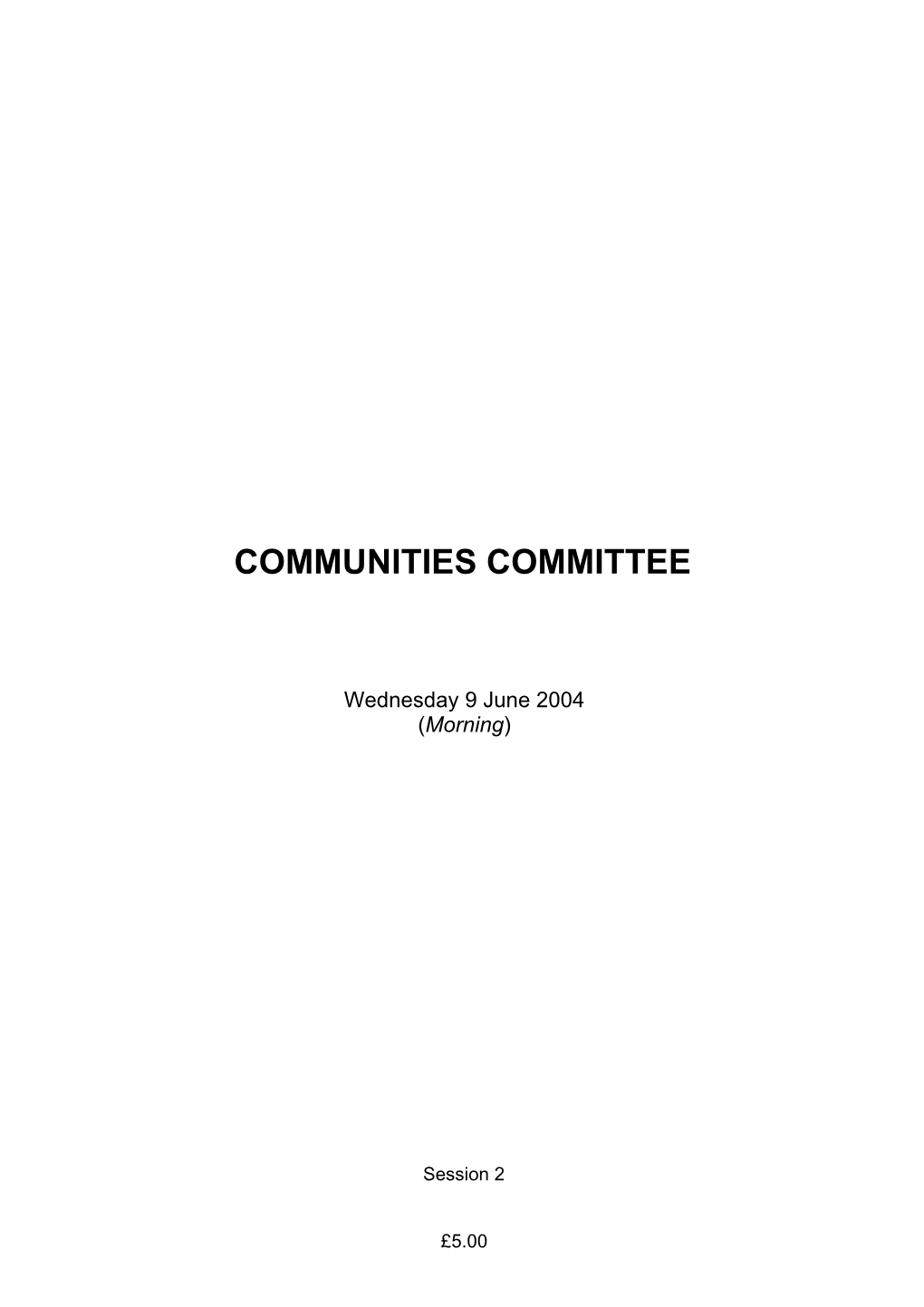 Communities Committee