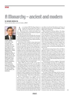 A Monarchy – Ancient and Modern by JACQUES ARNOLD DL Special Advisor, Iberia and Latin America, FIRST