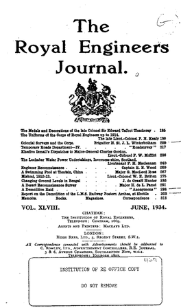 The Royal Engineers Journal. 01