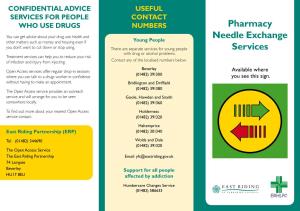 East Riding Pharmacy Needle Exchange