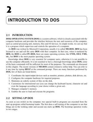 Introduction to Dos