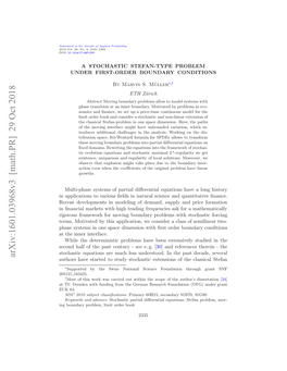 A Stochastic Stefan-Type Problem Under First-Order Boundary Conditions