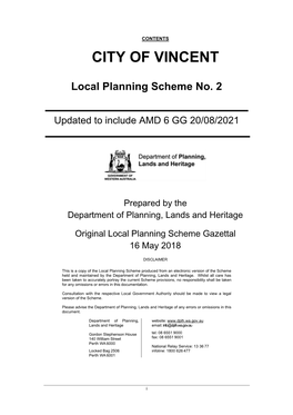 City of Vincent Local Planning Scheme No. 2
