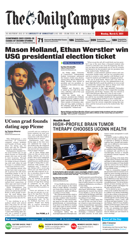 Mason Holland, Ethan Werstler Win USG Presidential Election Ticket