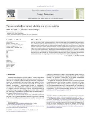 The Potential Role of Carbon Labeling in a Green Economy