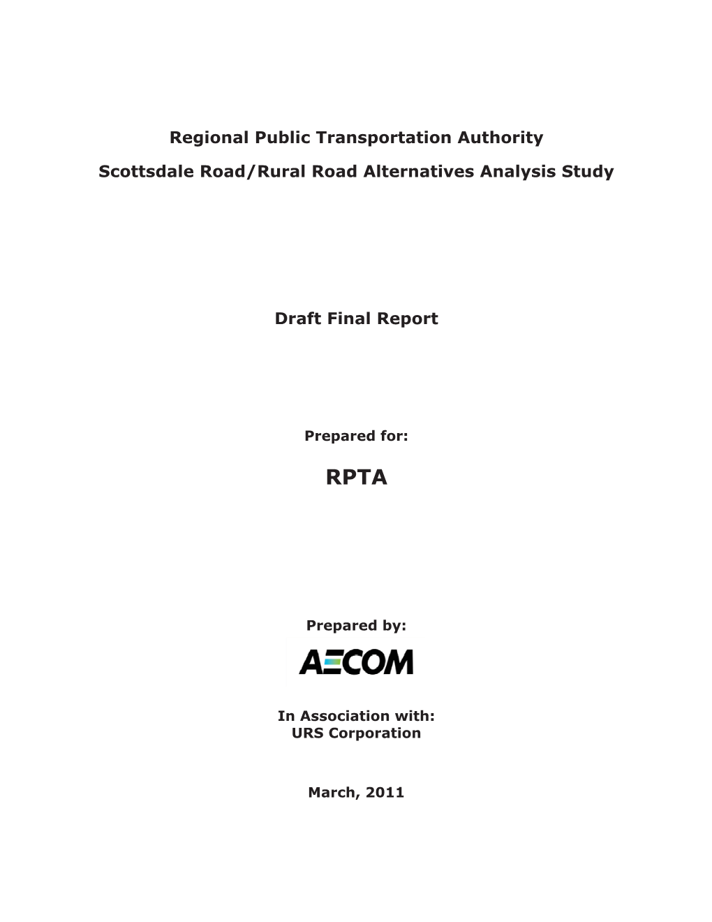 Regional Public Transportation Authority Scottsdale Road/Rural