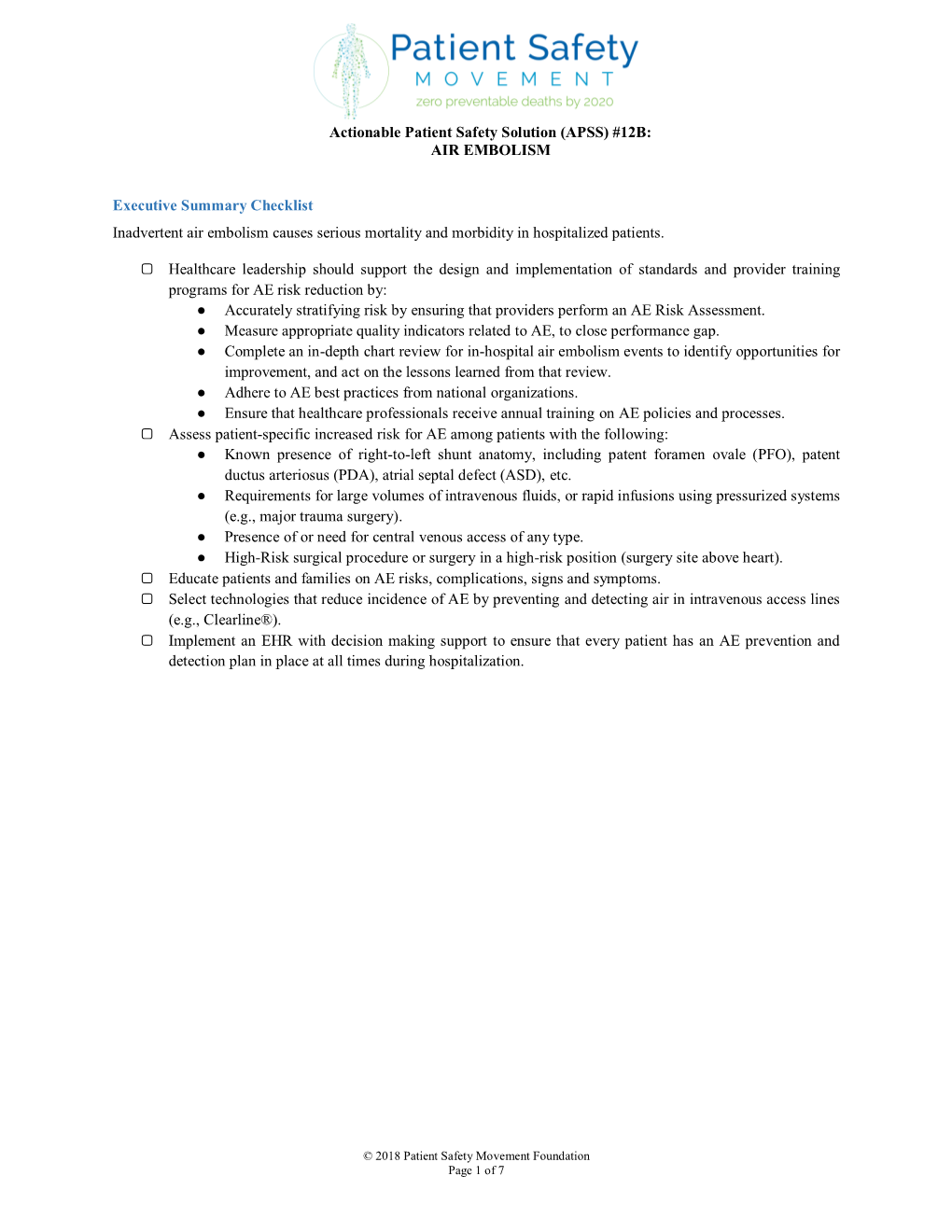 (Apss) #12B: Air Embolism