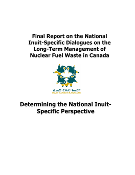 Determining the National Inuit- Specific Perspective