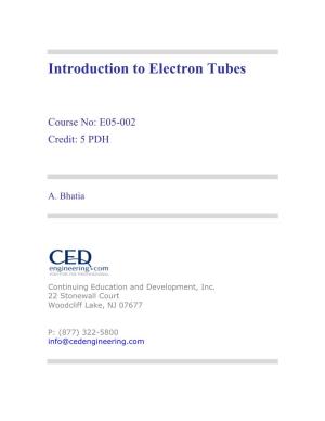 Introduction to Electron Tubes