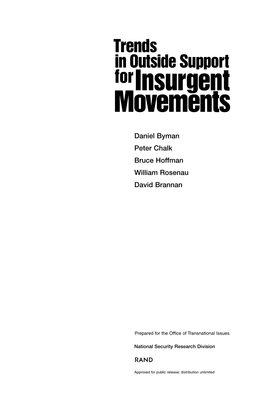 Trends in Outside Support for Insurgent Movements / Daniel Byman