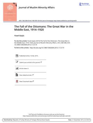 The Fall of the Ottomans: the Great War in the Middle East, 1914–1920
