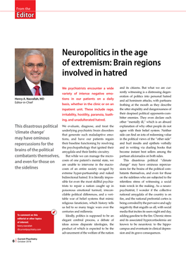 Neuropolitics in the Age of Extremism: Brain Regions Involved in Hatred