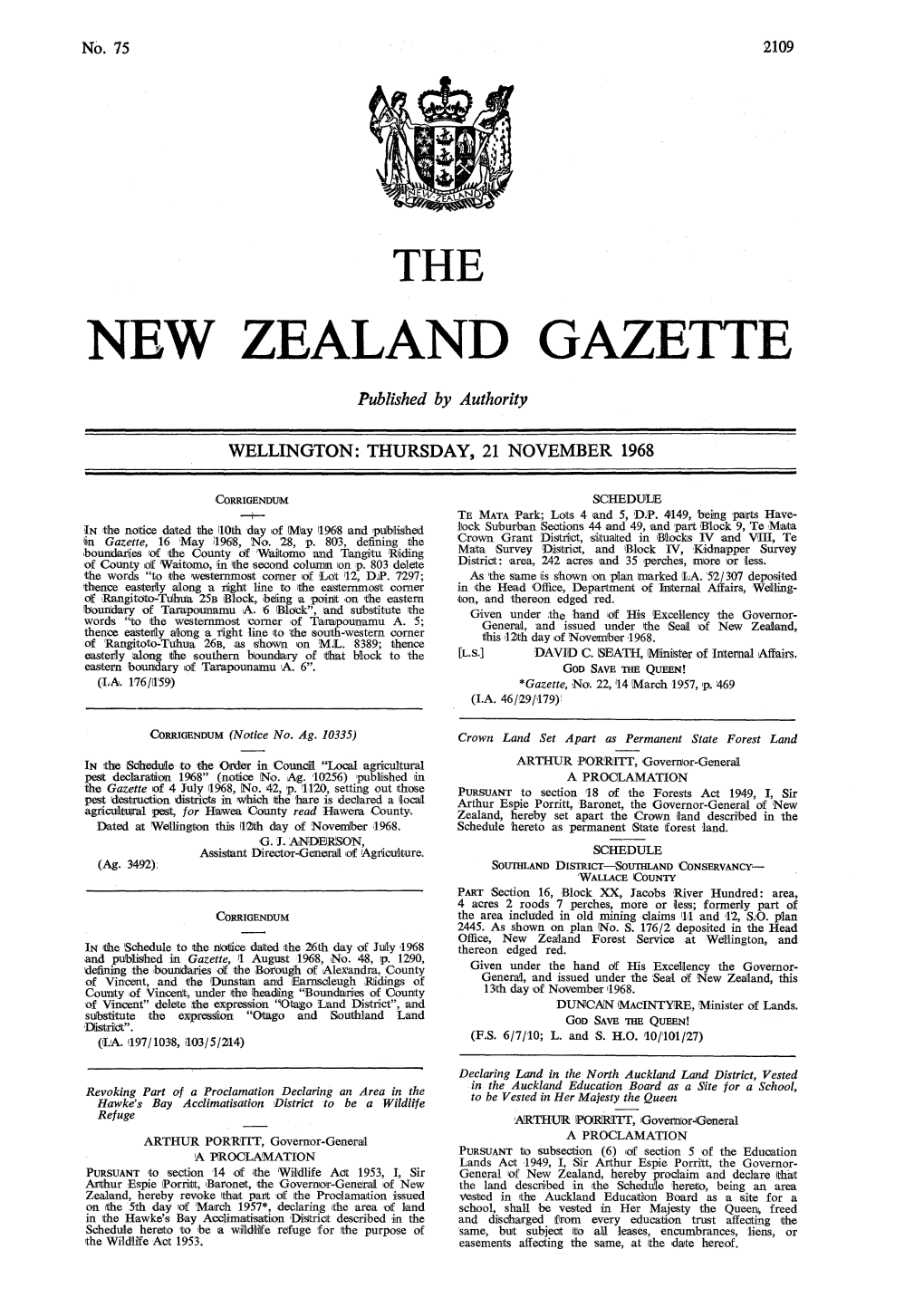 No 75, 21 November 1968, 2109