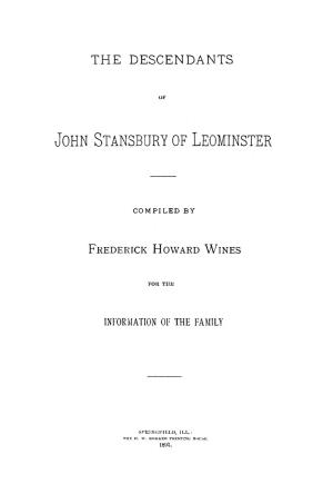 John Stansbury of Leominster