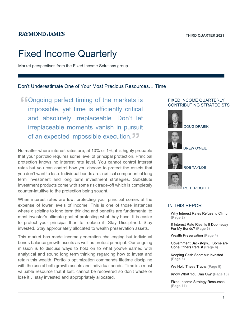 Fixed Income Quarterly