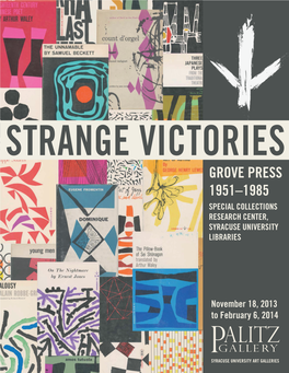 Grove Press 1951–1985 Special Collections Research Center, Syracuse University Libraries