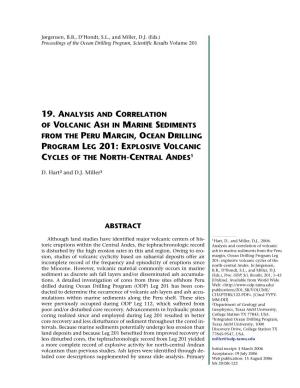 19. Analysis and Correlation of Volcanic