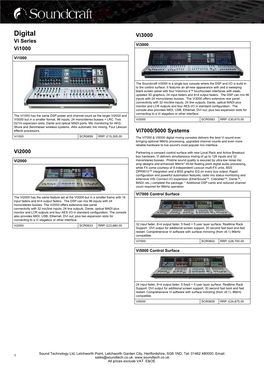 Digital Vi3000 Vi Series Vi3000 Vi1000