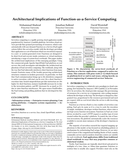Architectural Implications of Function-As-A-Service Computing