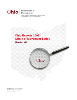 Ohio Exports 2009 Origin of Movement Series