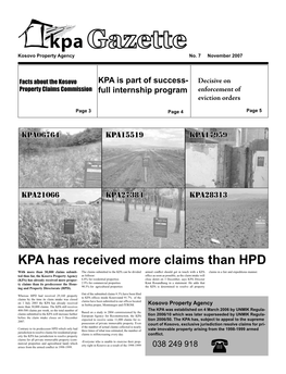 KPA Has Received More Claims Than