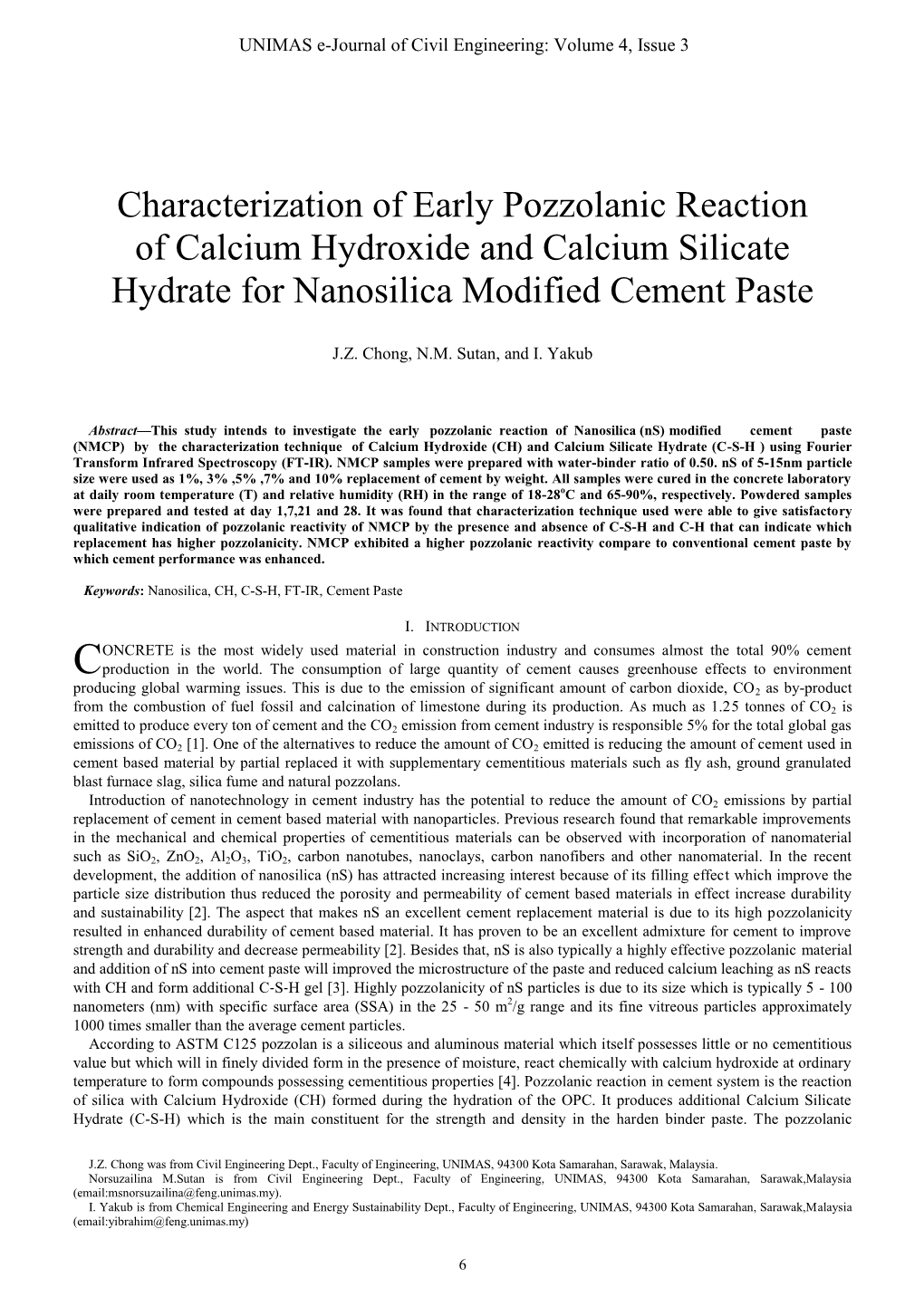 Characterization of Early Pozzolanic Reaction of Calcium Hydroxide and Calcium Silicate Hydrate for Nanosilica Modified Cement Paste