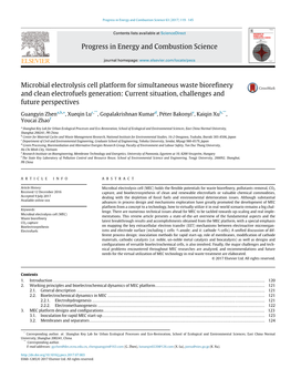 Microbial Electrolysis Cell Platform for Simultaneous Waste Biorefinery and Clean Electrofuels Generation: Current Situation, Ch