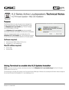 K.2 Firmware Updater Technical Note