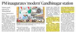 PM Inaugurates ‘Modern’ Gandhinagar Station Nature Park Younger Days, Helped Him Metre Long Unique Walkway Sell Tea