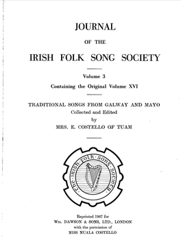Journal Irish Folk Song Society