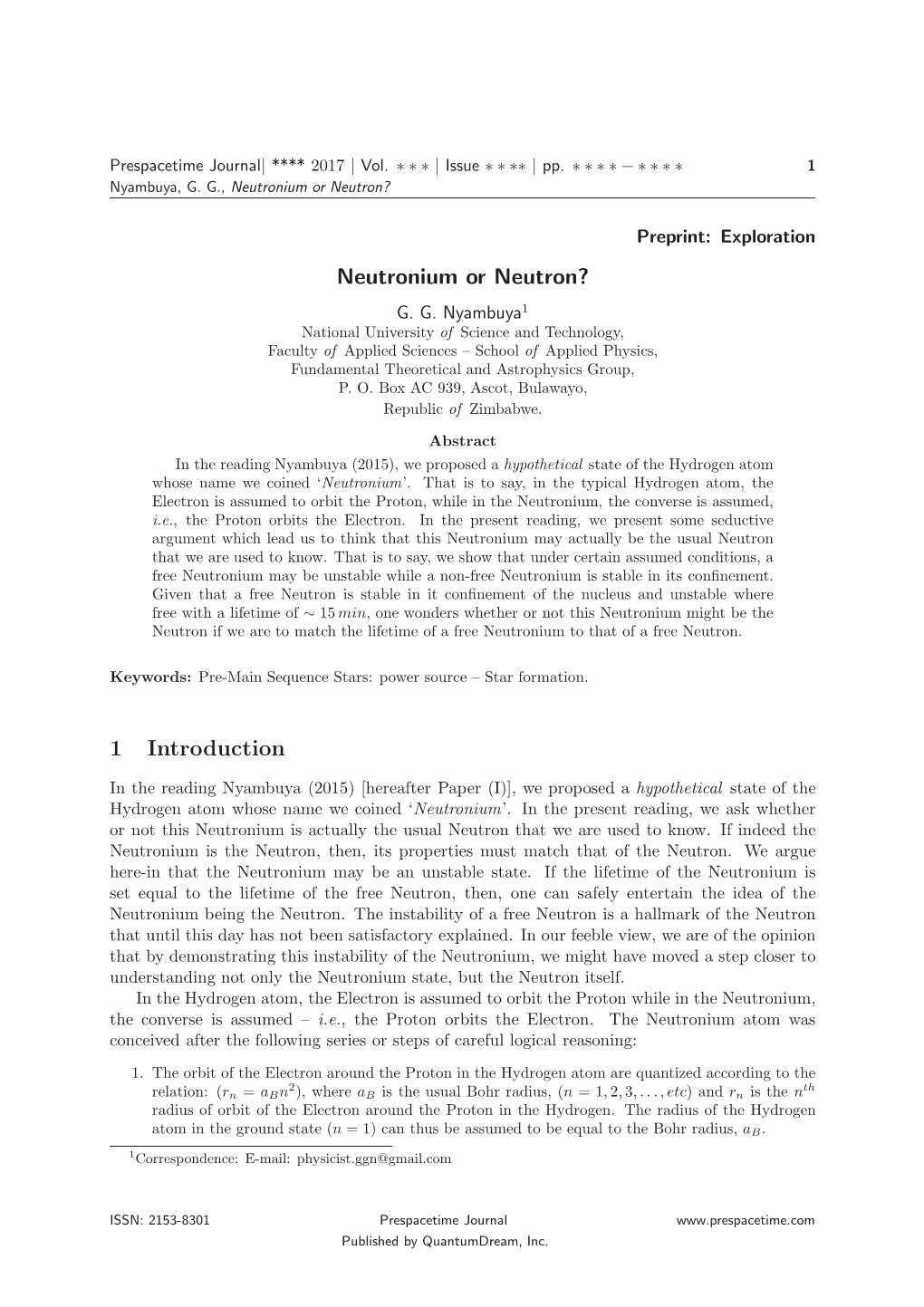 Neutronium Or Neutron?