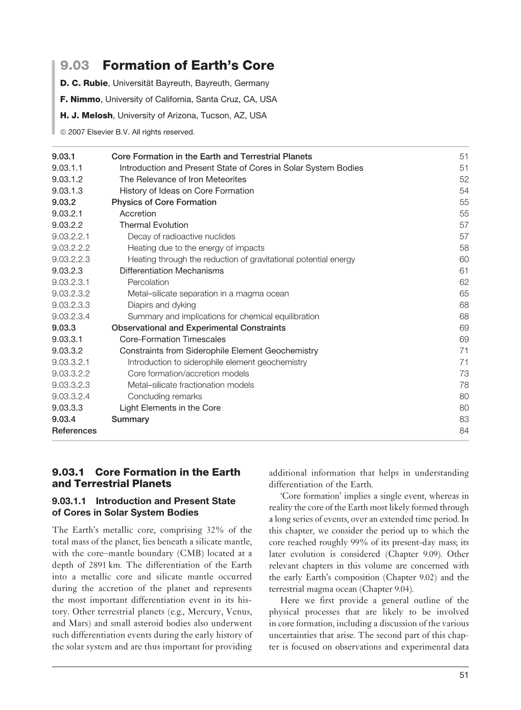 9.03 Formation of Earth's Core