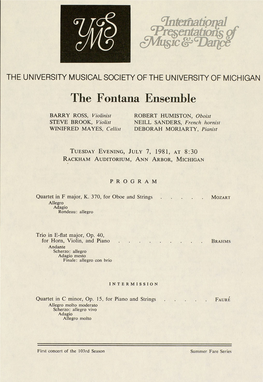 The Fontana Ensemble