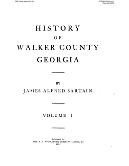 History of Walker County Georgia