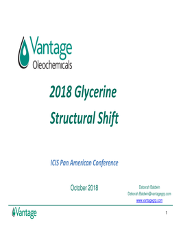 2018 Glycerine Structural Shift