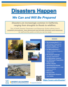 Disasters Happen We Can and Will Be Prepared