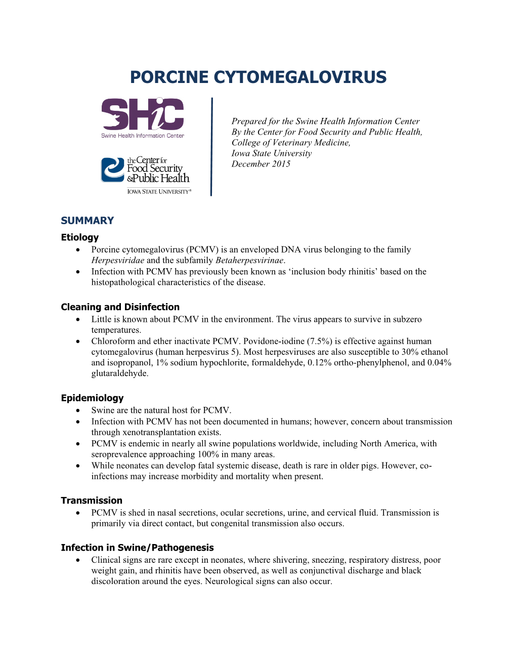 Porcine Cytomegalovirus