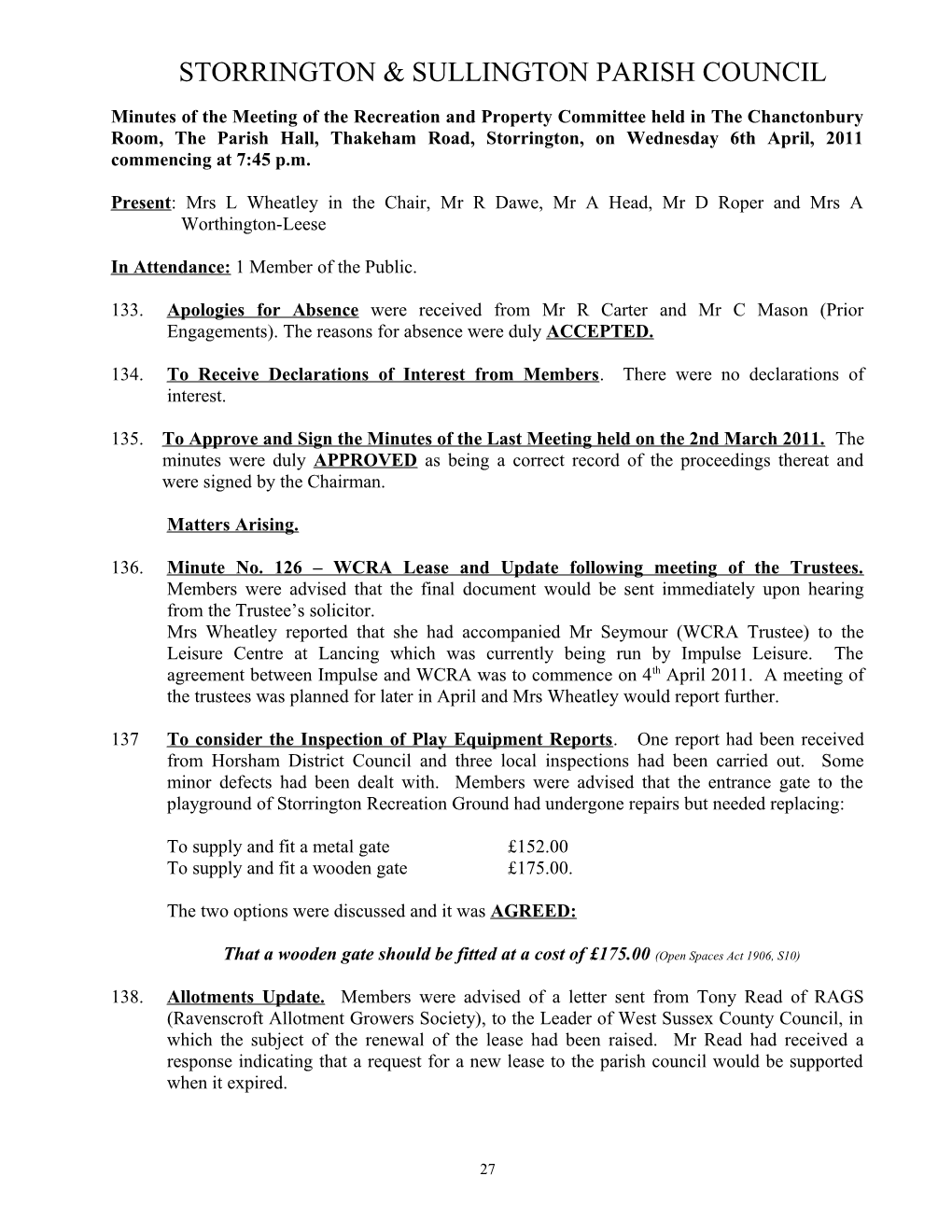 Storrington & Sullington Parish Council