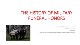 Military Funeral Honors