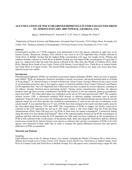 Contamination Status of Polychlorinated Biphenyls