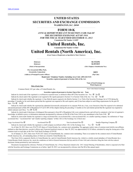 North America), Inc. (Exact Names of Registrants As Specified in Their Charters