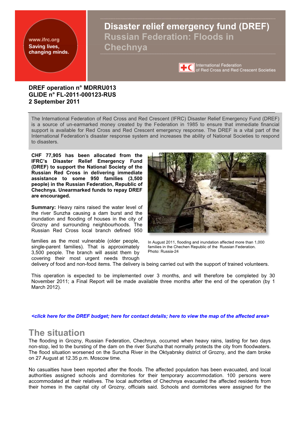 The Situation Disaster Relief Emergency Fund